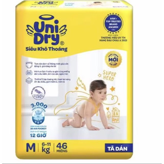 Tã dán unidry m46 cho bé từ 6-11kg - date luôn mới