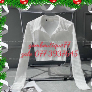 (freeship) Áo thun gân cổ bẻ dài tay 3 màu gomboutique77 , Áo thun ôm body nữ vạt bầu tay dài cổ bẻ V trơn💕💕💕g8777