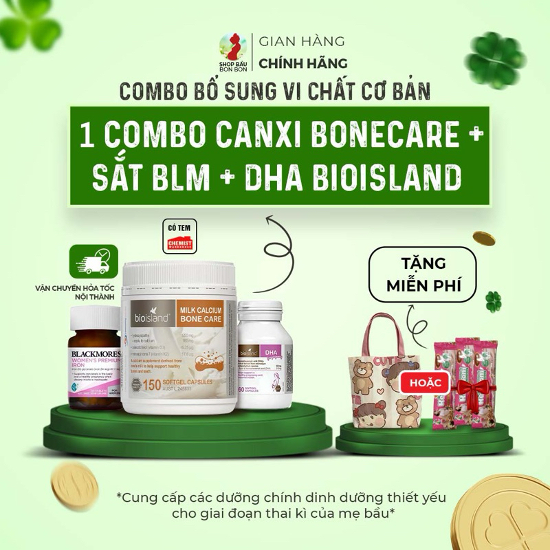 Canxi ostelin, dha, sắt