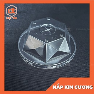 Nắp Kim cương nhựa phi 95mm, nắp ly trà sữa cà phê
