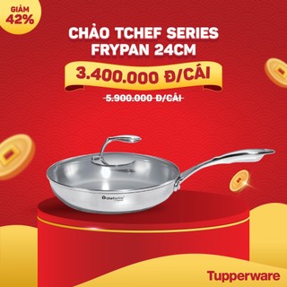 Chảo Tupperware T Chef Series Frypan 24cm (nắp kính)