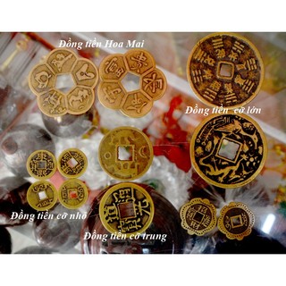 Bộ 5 Đồng xu cổ phong thủy 12 con giáp 4cm