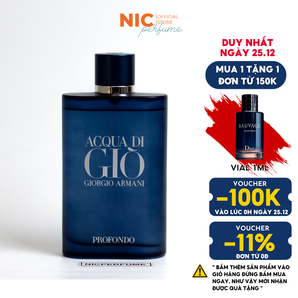 10ml Acqua Di Gio Profondo | Nước hoa Giò Xanh