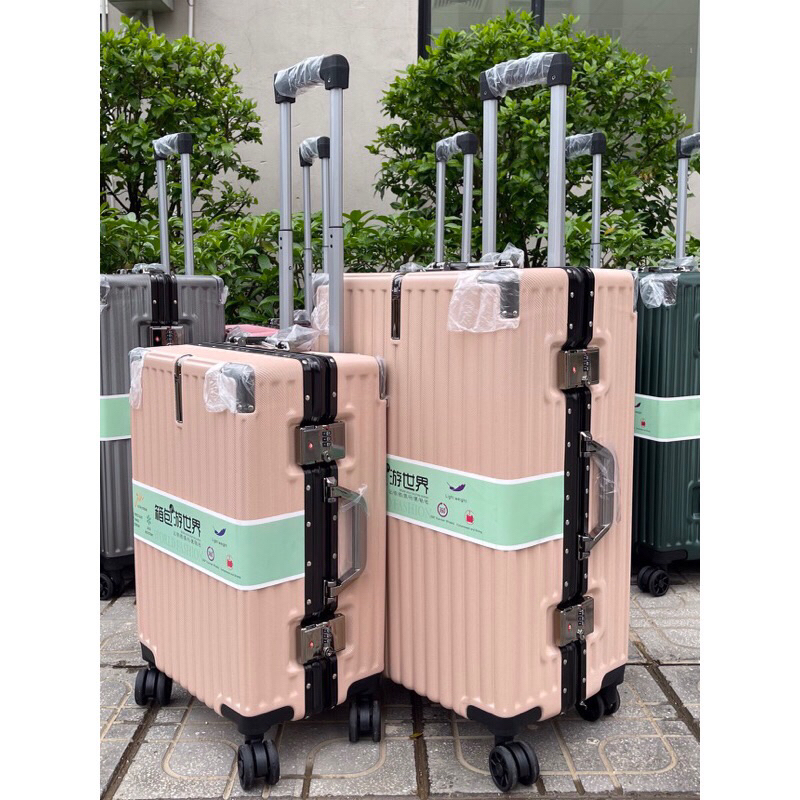 Combo Vali khung nhôm khóa sập Hàng nội địa Trung size 20 và 24 inch siêu rẻ, đẹp và tiện lợi