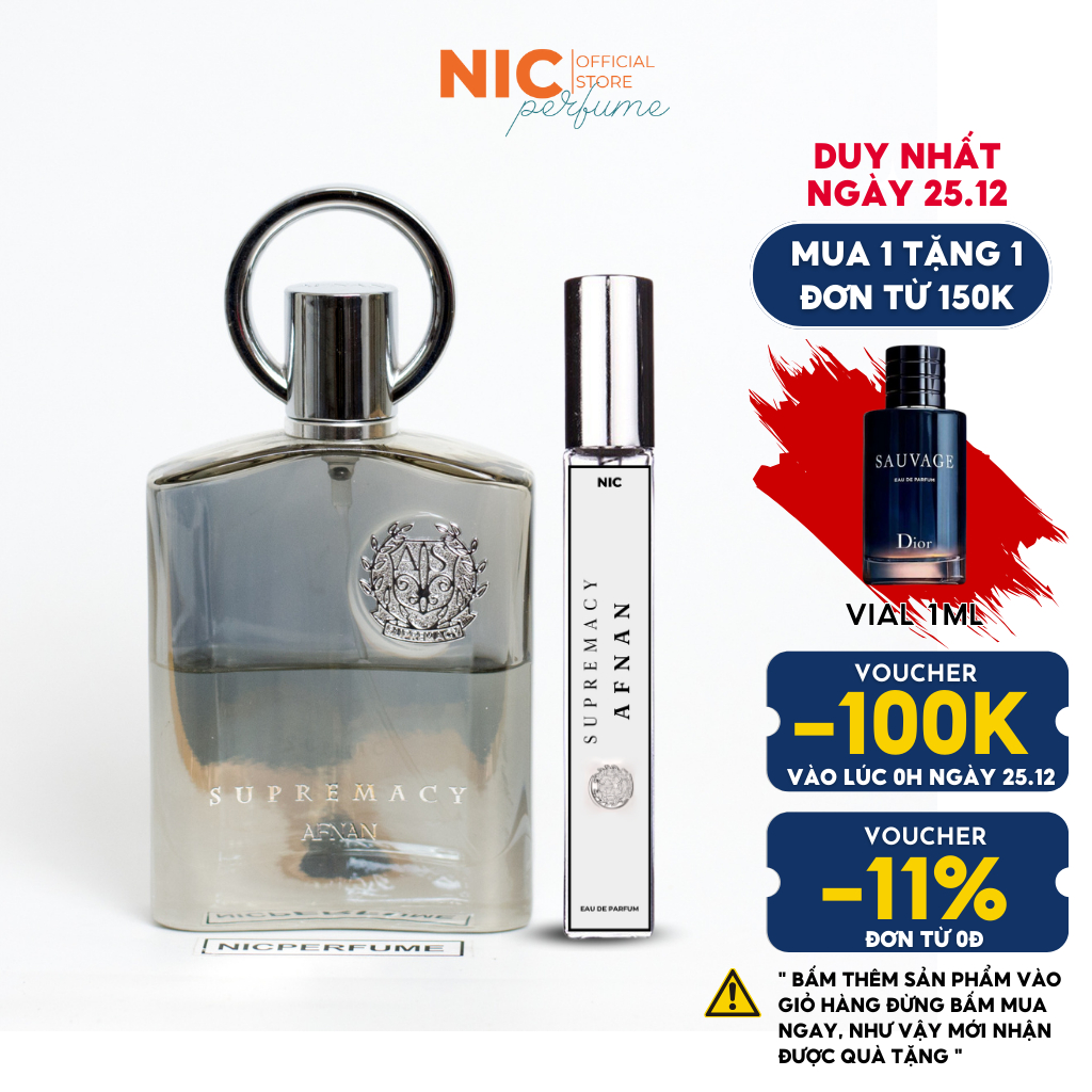 10ml Afnan Supremacy Silver chính hãng | Nước hoa nam