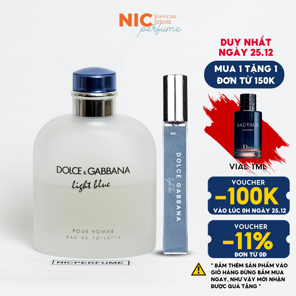 10ml DG Light Blue Pour Homme EDT | Nước hoa nam