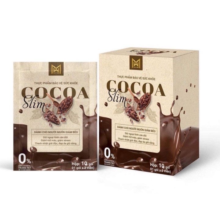 Giảm Cân Cocoa Slim Viên Uống Giảm Cân Nhanh Cấp Tốc 3-6kg Hộp 30 Viên Chính Hãng