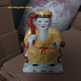 thổ địa ông bà màu ( sành sứ )