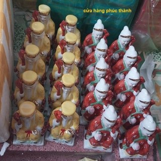 thổ địa ông bà màu ( sành sứ )