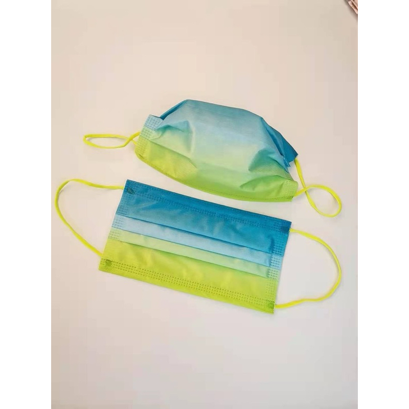 Khẩu trang ombre mix màu + hoạ tiết ngẫu nhiên