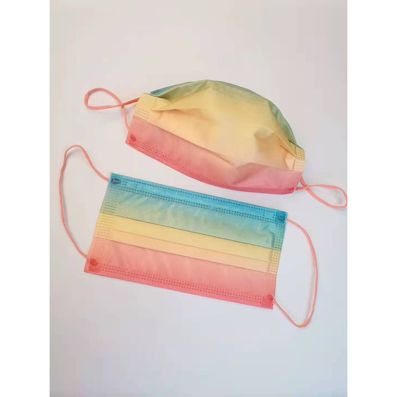Khẩu trang ombre mix màu + hoạ tiết ngẫu nhiên