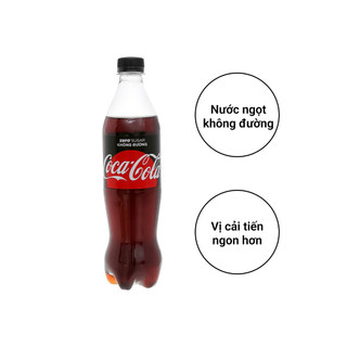 Nước ngọt Coca Cola Zero (không đường) chai 600ml