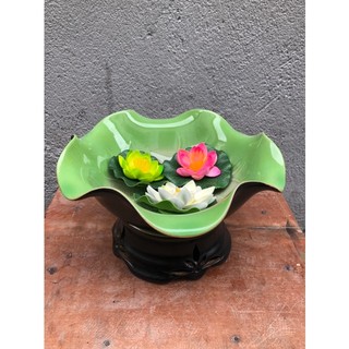Bát sen thả hoa minh đường tụ thuỷ gốm Bát Tràng men thuỷ tinh đủ size