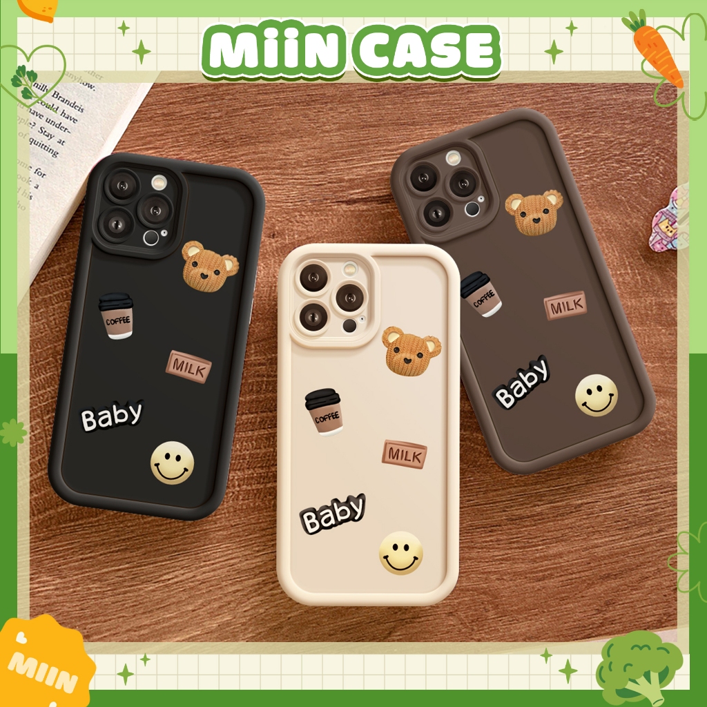 ốp lưng iphone mềm chống sốc coffee baby cho điện thoại 11 13 15 14 12 pro max xr x xs max 7plus 7 8 6s 6 plus