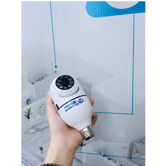 Camera Yoosee wifi bóng đèn 5.0mpx Xoay 360° FULL HD - Đàm Thoại Hai Chiều- Phát Hiện Chuyển Động