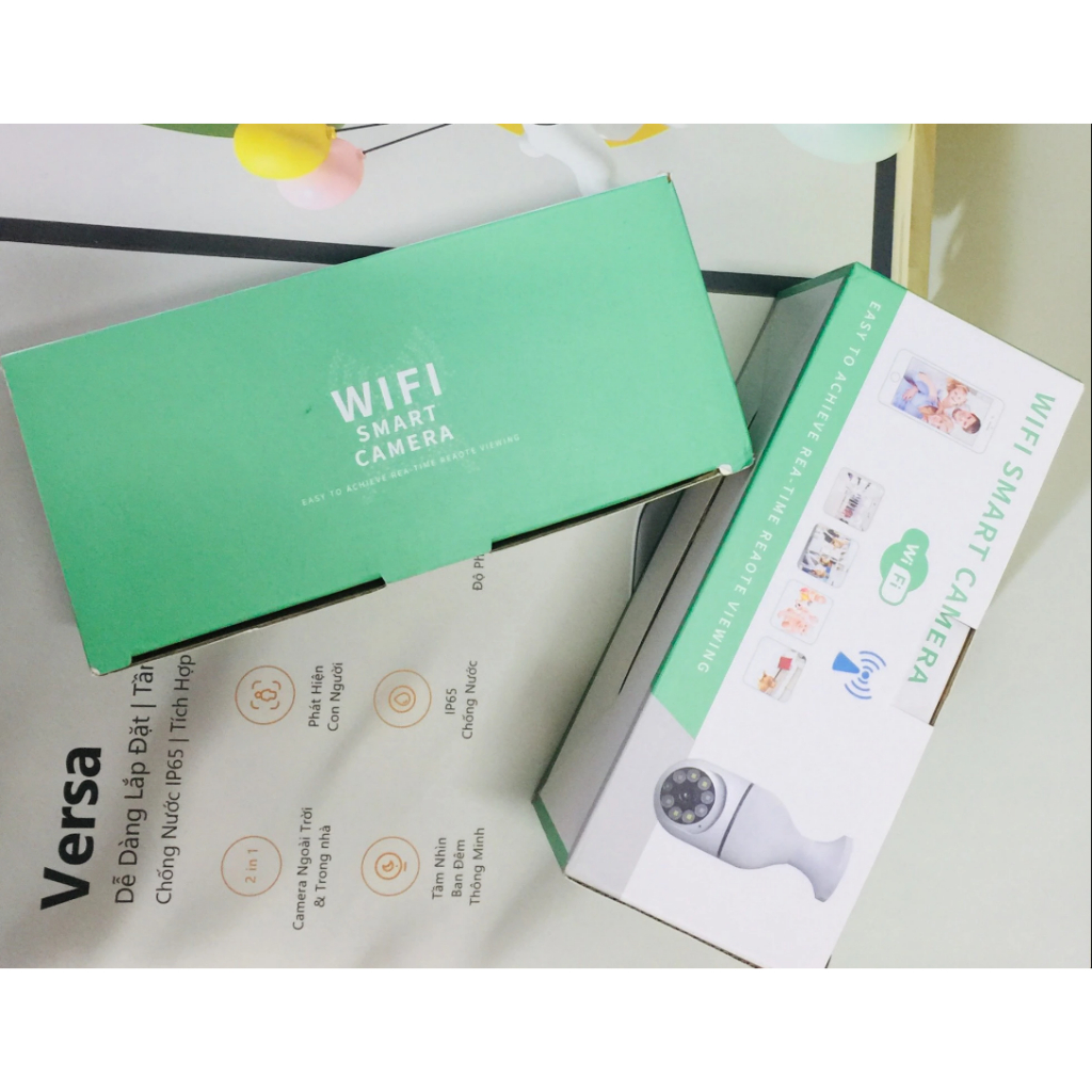 Camera Yoosee wifi bóng đèn 5.0mpx Xoay 360° FULL HD - Đàm Thoại Hai Chiều- Phát Hiện Chuyển Động