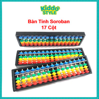 Bàn Tính Gảy Soroban 17 Cột Chất Liệu Nhựa ABS - Kích Thước 26.3*6*1.5cm - Tặng Miễn Phí Tài Liệu Soroban