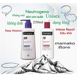 (Phiên bản nhật) Neutrogena  [ da khô, da cưc khô  / 3 phân  loại / body lotion & dưỡng da tay