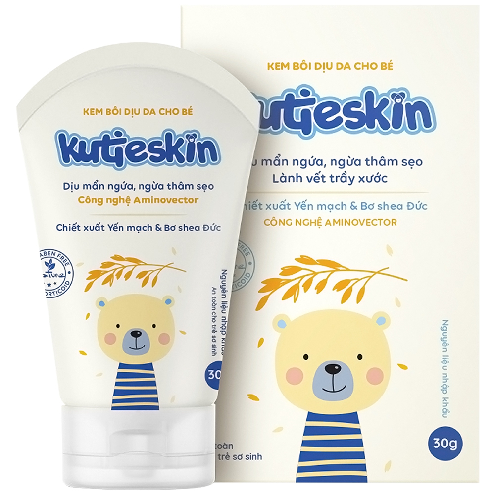 Combo 2 Hộp Kutieskin - Kem Bôi Dịu Da Cho Bé Dịu Mẩn Ngứa, Ngừa Thâm Sẹo Hộp 30g