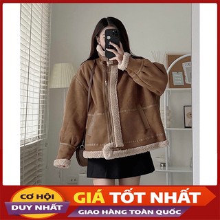 Áo Khoác Da Lộn Lót Lông Cừu Dày Dặn Nhiều Màu Thời Trang M3224 - Violet