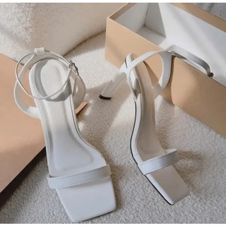 Giày sandal mũi vuông gót dẹp 7p chéo gót sang chảnh cg-0466