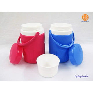 Cặp lồng nhiệt nhựa VIỆT NHẬT, giữ nhiệt, giữ lạnh 36 giờ - Bình nước giữ nhiệt có quai xách