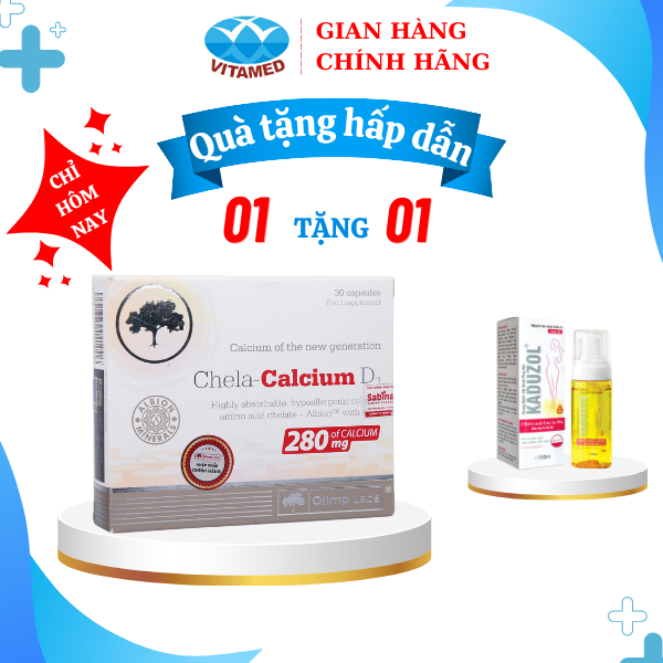 [ Mua 1 Tặng 1 ] Chela-Calcium D3 - Viên Uống Bổ Sung Canxi Hữu Cơ Hộp 30 Viên