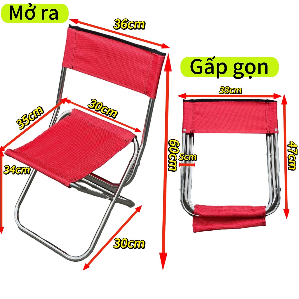 Ghế camping,ghế xếp,ghế cà phê,ghế câu cá,ghế xếp tiện lợi,ghế vintage,Ghế gấp gọn đi du lịch, cắm trại Inox