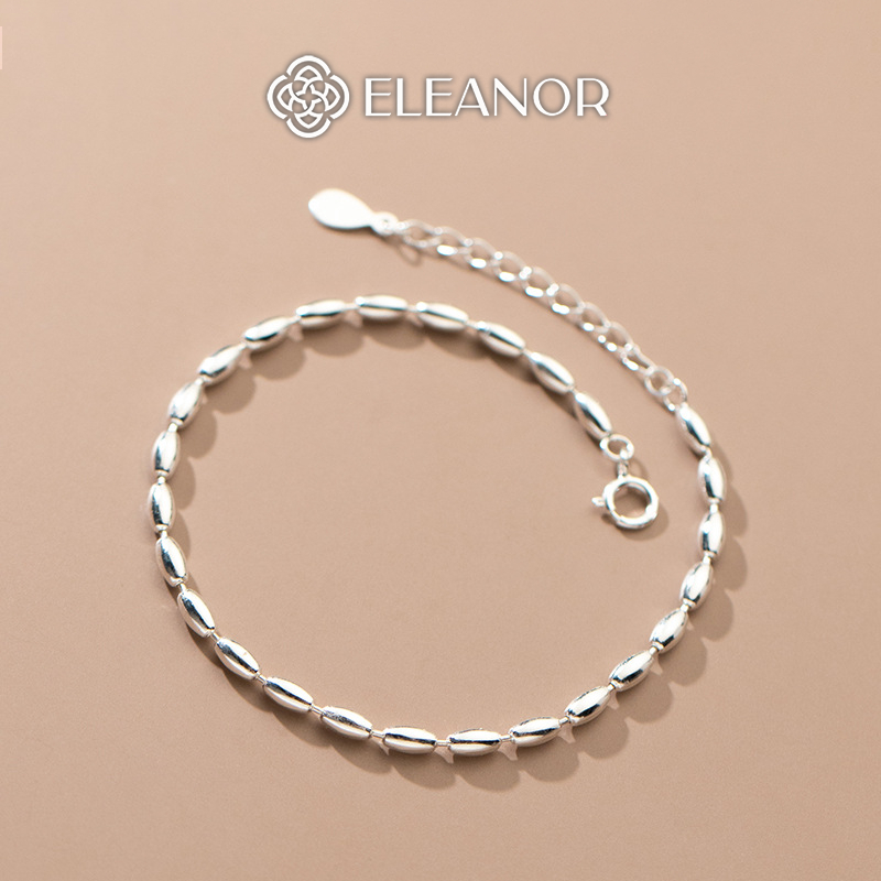 Vòng tay nữ bạc 925 Eleanor Accessories dạng hạt gạo phụ kiện trang sức 6712