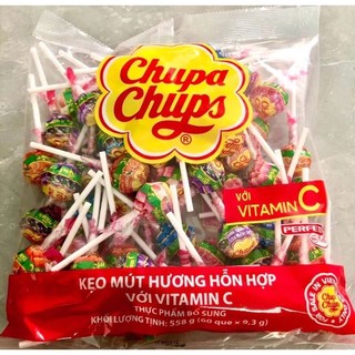 Bịch 60 que kẹo mút trái cây chupa chups 588g
