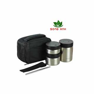 Bộ hộp cơm giữ nhiệt thép không gỉ Lock& Lock LHC8031 SLV