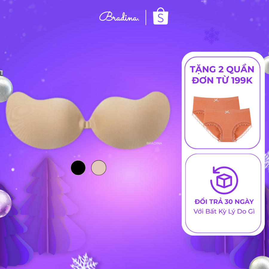 Miếng dán Bra ngực Silicone Xoài Bradina Cài Trước Nâng Đẩy Ngực, Tạo Khe Quyến Rũ ABD2