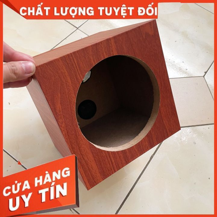 Vỏ (nâu) thùng loa bass 16 cỡ vỏ vuông 20cm - vỏ loa toàn dải - vỏ loa SUB