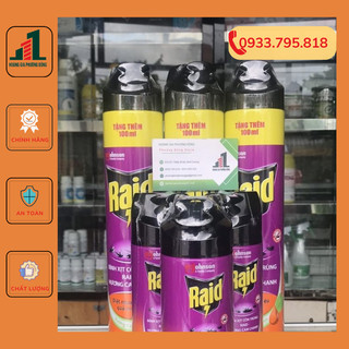 Bình xịt muỗi và côn trùng Raid 600ml - Chai pha sẵn tiện dụng