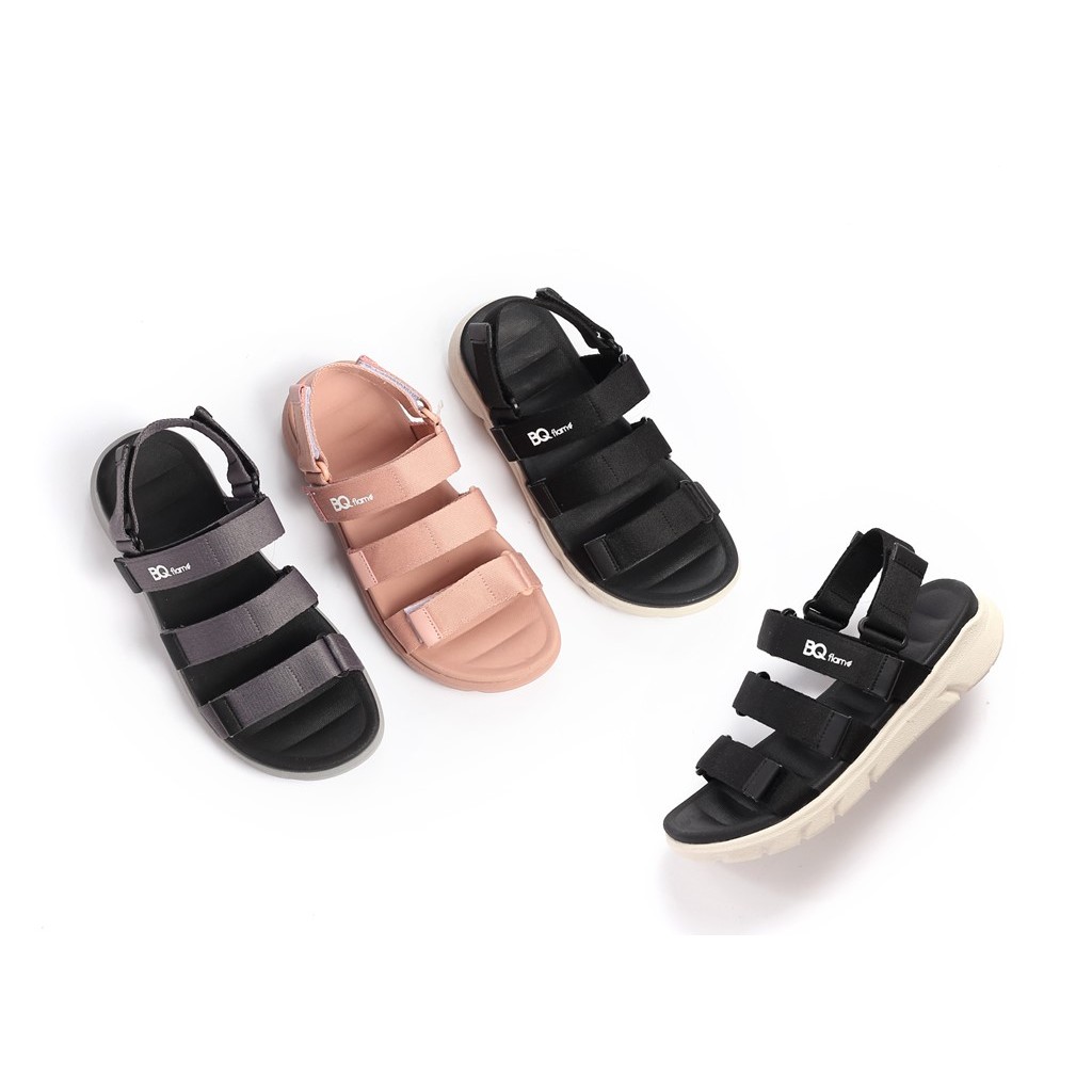 Giày sandal nữ đi học đẹp 3 quai ngang đế cao 2 phân SD BQ040