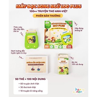 Đồ chơi giáo dục - Kennen - Máy đọc song ngữ 100 plus - 100 truyện thơ Anh - Việt