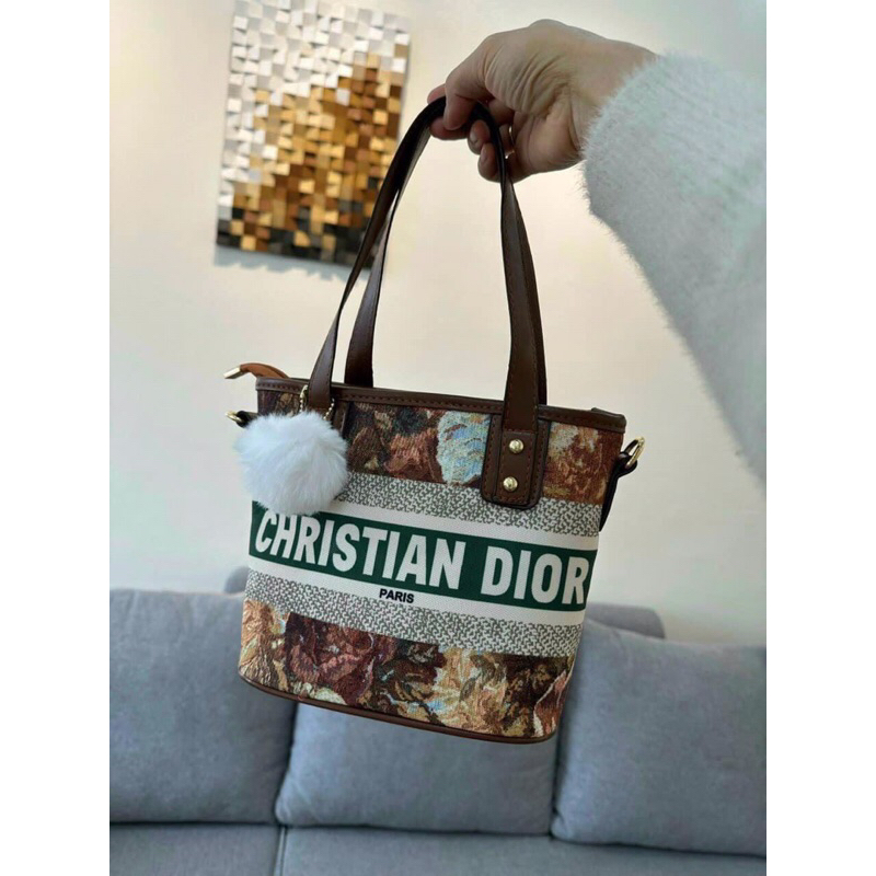 TÚI XÁCH DIOR 2 QUAI PHỐI HOA