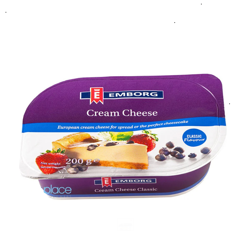 Cream cheese, phô mai kem Emborg (200g) - [Chỉ ship hỏa tốc tại Hà Nội]