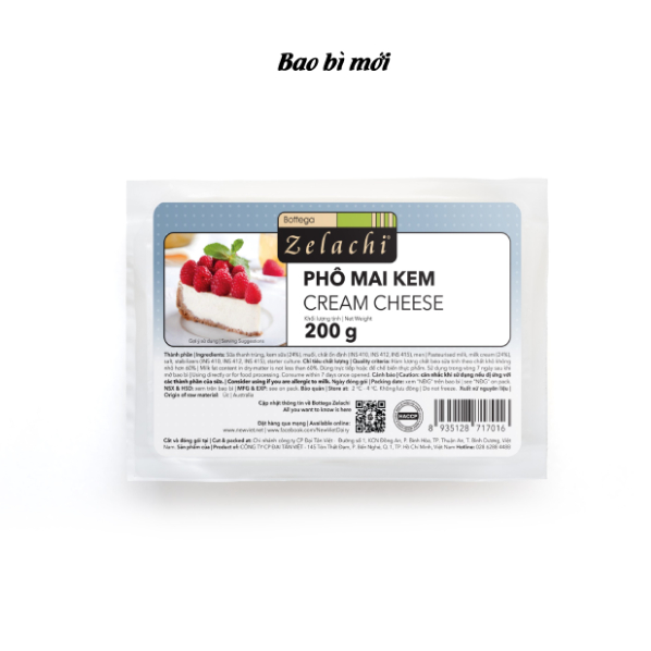 CreamCheese, phô mai kem Zelachi 200gr