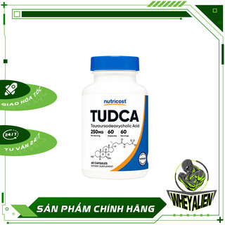 Viên uống tudca thực phẩm bổ sung hỗ trợ giải độc gan nutricost tudca 250mg 60 viên
