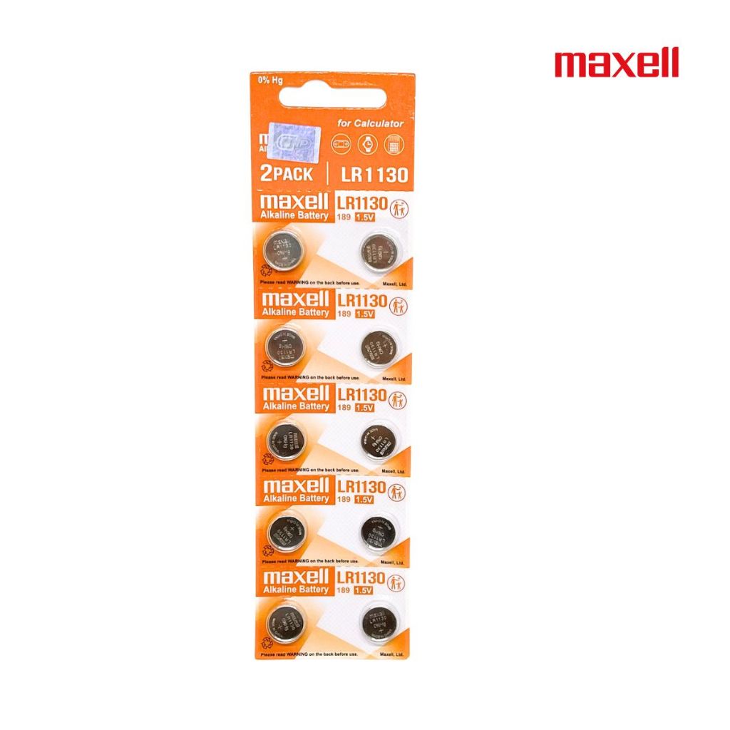 Vỉ 10 Viên Pin LR1130 ( LR54 , AG10 ) MAXELL 1,5V - Hàng chính hãng