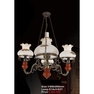 Đèn thả thờ 3 dây, đèn giả cổ