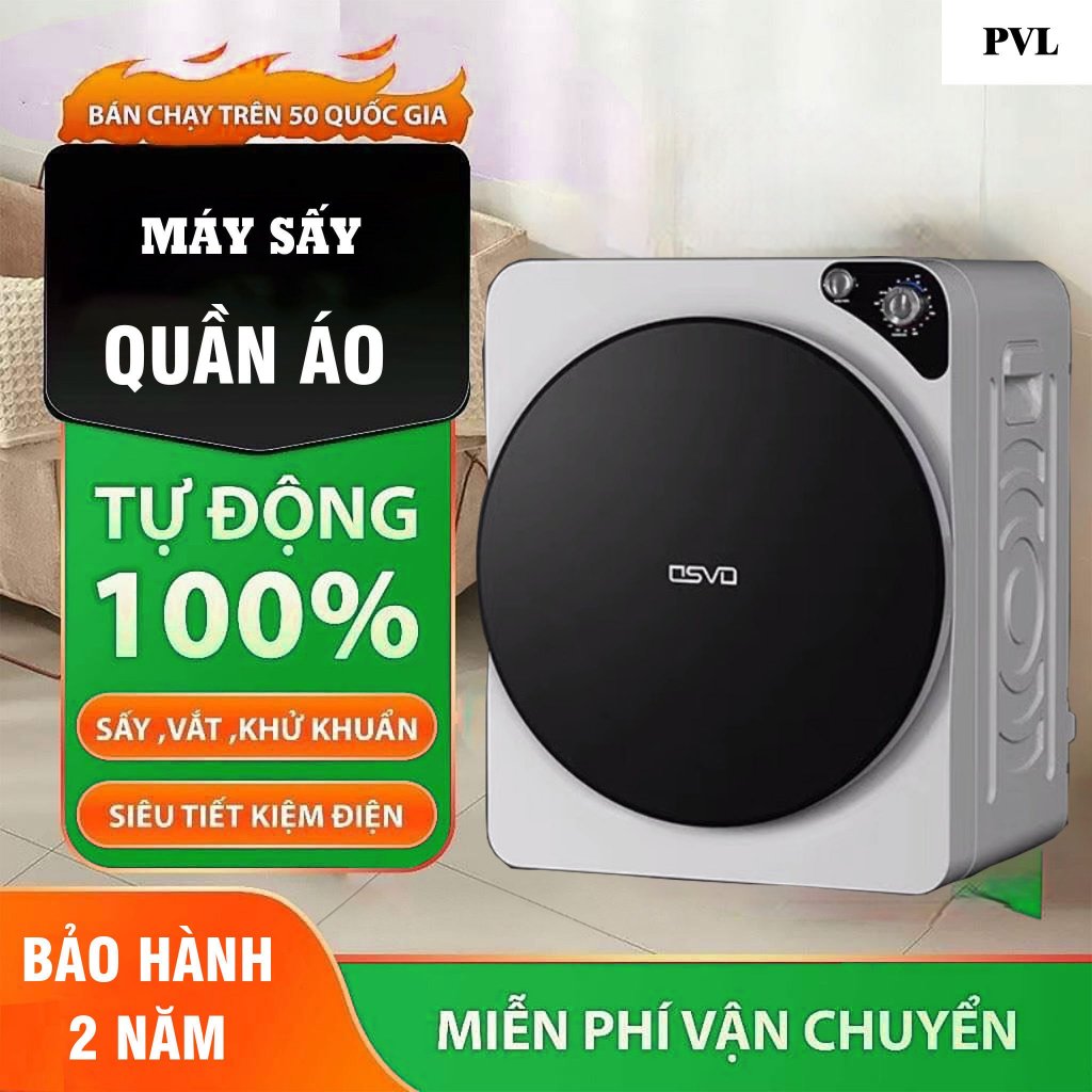 Máy sấy khô quần áo PVL , Sấy, khử khuẩn, chống nhăn, không cần lắp đặt, hoàn toàn tự động - Bảo Hành 24 Tháng