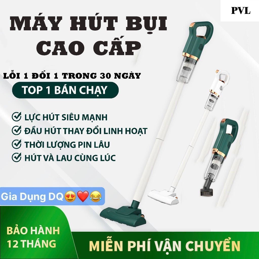 Máy hút bụi PVL hút giường ,nệm ,sofa ,xe hơi HIKO không dây đa năng, lực hút mạnh