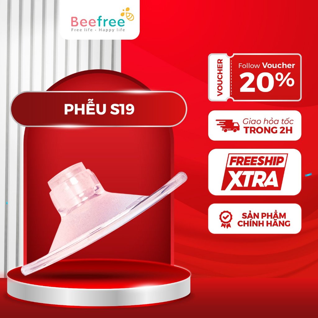 Phễu - Phụ Kiện Máy Hút Sữa Beefree S19 Chất Liệu PP Cao Cấp Đạt Tiêu Chuẩn Chất Lượng Y Tế