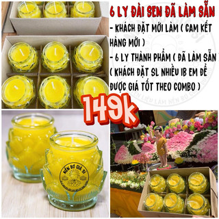 6 ly đài sen thành phẩm