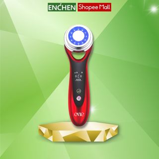 Máy massage đẩy tinh chất Ovie chăm sóc da mặt và mắt bổ sung Ion có đèn LED