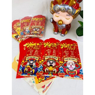 Set 10 bao lì xì tết giáp thìn 2024 10 mẫu không trùng