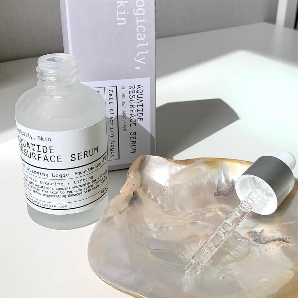 Serum Logically, Skin  Aquatide Resurface - 50ml giúp da căng bóng, chống oxy hóa và cấp nước tuyệt vời