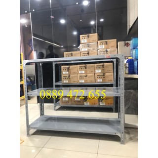 Kệ sắt v lỗ 3 tầng cao 800 x rộng 600 x dài 1200 mm